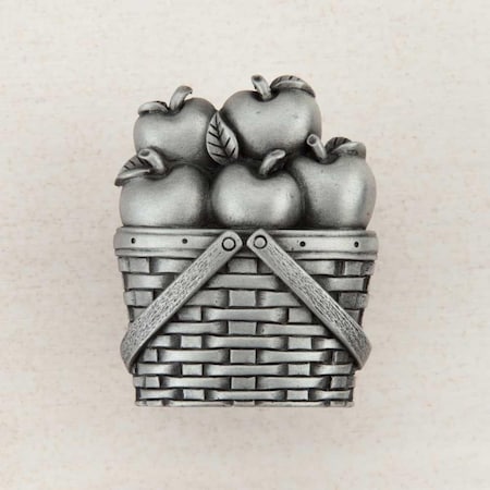 Acorn Mfg Artisan Collection Apple Basket Knob, Antique Pewter DQAPP